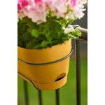 Balconnière ovale avec réservoir 50 4 x 26 x hauteur 17 7 cm - Jaune miel