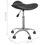 Chaise fauteuil siège de bureau informatique étude similicuir noir 02_0024039