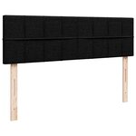 vidaXL Lit ottoman avec matelas noir 140x190 cm tissu