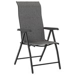 vidaXL Chaises pliables de jardin lot de 2 gris résine tressée