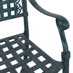 Chaises de jardin vidaXL 2 Pièces en aluminium coulé vert