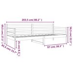 vidaXL Lit de jour sans matelas blanc 80x200 cm bois de pin massif