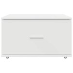 vidaXL Armoire à tiroirs avec roue Blanc 55 x 45 x 31 cm