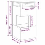 vidaXL Braise Marron 50 x 50 x 100 cm Acier résistant aux intempéries