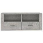 vidaXL Meuble TV Gris béton 100x35x40 cm Bois d'ingénierie