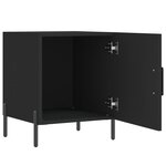 vidaXL Table de chevet noir 40x40x50 cm bois d’ingénierie