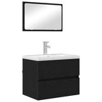 vidaXL Ensemble de mobilier de salle de bain 2 Pièces Chêne noir