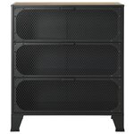 vidaXL Armoire de rangement Marron rustique 72x36x82 cm Métal et MDF