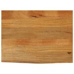 vidaXL Dessus de table à bord vivant 80x60x3 8 cm bois massif manguier