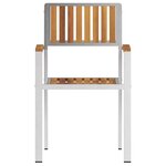 vidaXL Chaisedejardin 8 Pièces Marron 56x54 5x87cm TeckMassif