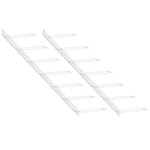 vidaXL Casier à vin mural pour 7 bouteilles 2 Pièces Blanc Métal