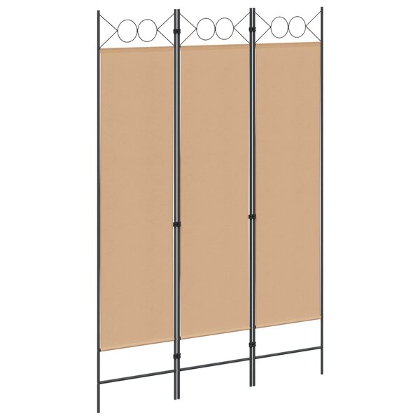 vidaXL Paravent à 3 panneaux Beige 120 x 180 cm Tissu