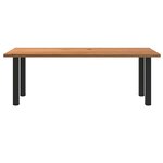 vidaXL Table à manger marron clair bois de chêne massif rectangulaire