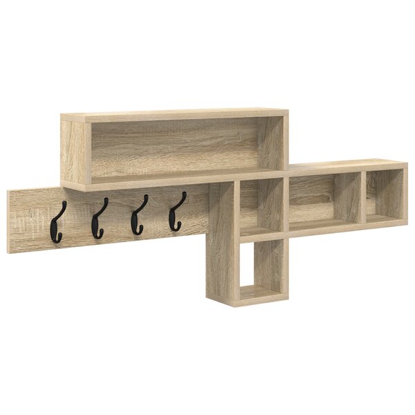 vidaXL Porte-manteau mural Chêne Sonoma 100 x 12 x 43.5 cm