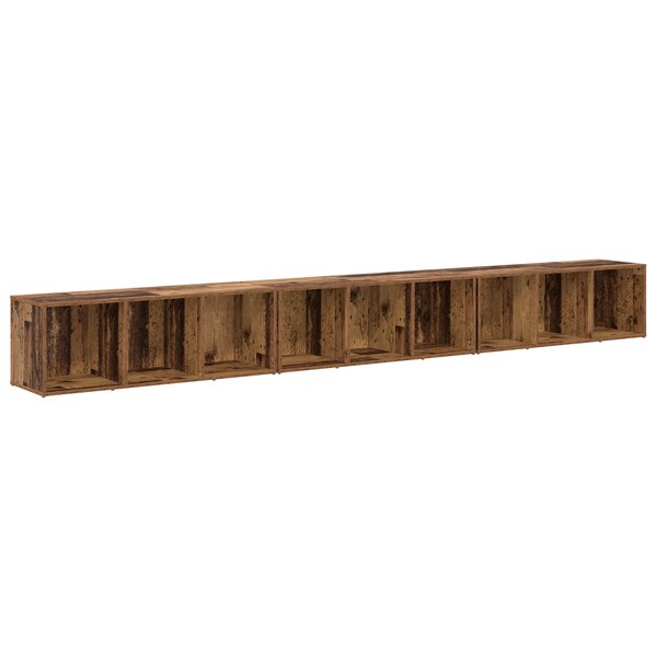 vidaXL Meuble TV 3 Pièces Vieux bois Bois stratifié