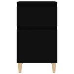 vidaXL Table de chevet noir 40x35x70 cm