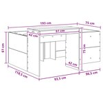 vidaXL Lit haut pour enfants avec bureau Chêne Sonoma 75 x 190 cm