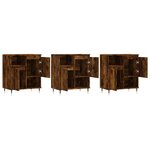 vidaXL Buffets 3 Pièces Chêne fumé Bois d'ingénierie