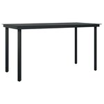 vidaXL Ensemble à manger jardin coussins 5 Pièces gris poly rotin verre