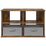 vidaXL Support de télévision avec tiroir Chêne fumé 79 x 40 x 48 cm