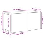 vidaXL Ensemble meuble TV 5 Pièces Chêne noir 100 x 30 x 30 cm