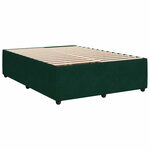 vidaXL Sommier à lattes de lit et matelas Vert foncé 140x200cm Velours