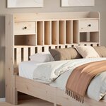 vidaXL Tête de lit avec rangement 135 cm bois massif de pin