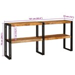 vidaXL Table console Marron 160 x 33 x 75 cm bois de manguier massif