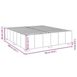 vidaXL Sommier à lattes de lit avec matelas Gris clair 180x200cm Tissu
