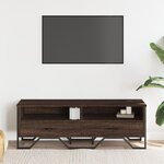 vidaXL Meuble TV chêne marron 122x34x41 cm bois d'ingénierie