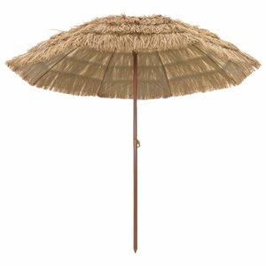 vidaXL Parasol de plage Naturel 255 x 255 x 255 cm Polyester et Acier