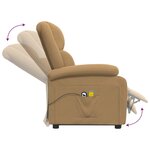 vidaXL Fauteuil de massage Marron Velours