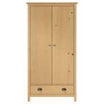 vidaXL Garde-robe à 2 portes Hill 89x50x170 cm Bois de pin solide