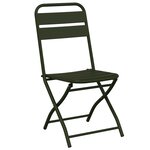 vidaXL Chaises de jardin pliantes 2 Pièces Vert foncé 42x52x82 cm Acier revêtu de poudre