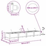 vidaXL Pots de jardin Marron 160 x 40 x 22 cm Acier