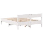 vidaXL Cadre de lit sans matelas blanc 140x190 cm bois de pin massif