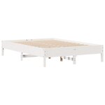vidaXL Lit bibliothèque sans matelas blanc 140x190 cm bois pin massif