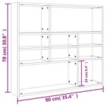 vidaXL Étagère murale Gris béton 90x16x78 cm Bois d’ingénierie