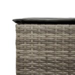 vidaXL Ensemble de bar de jardin 5 Pièces avec coussins gris poly rotin