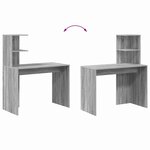 vidaXL Bureau Sonoma gris 102 x 50 x 124 cm Bois d'ingénierie