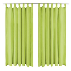 vidaXL Rideau occultant avec boucles 2 Pièces 140 x 175 cm Vert