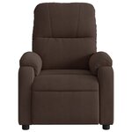 vidaXL Fauteuil inclinable de massage marron tissu microfibre