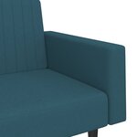 vidaXL Canapé-lit à 2 places Bleu Velours