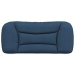 vidaXL Coussin de tête de lit bleu 90 cm tissu