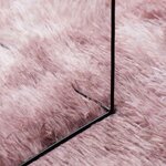vidaXL Tapis Shaggy à poils longs NAVARRA rose poudré 160x160 cm