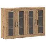vidaXL Armoires murales 2 Pièces en chêne artisan 69 5x34x90 cm en bois d'ingénierie