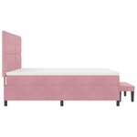vidaXL Lit à ressorts avec matelas Rose 200 x 200 cm Velours
