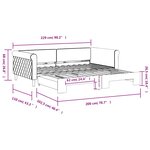 vidaXL Lit de jour avec gigogne sans matelas vert foncé 100x200 cm