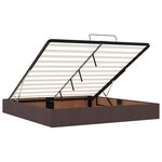 VidaXL Cadre de lit ottoman avec matelas marron foncé 160x200 cm tissu