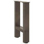 vidaXL Pieds de table basse en acier naturel 2 pièces 28 x (42-43) cm Acier